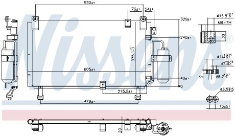 Радіатор кондиціонера NISSENS 941153