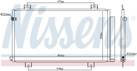 HONDA Радіатор кондиціонера (конденсатор) CIVIC X 1.6, 2.0 17- NISSENS 941180 (фото 1)