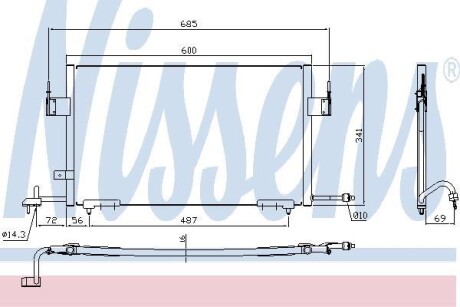 Радіатор кондиціонера NISSENS 94200