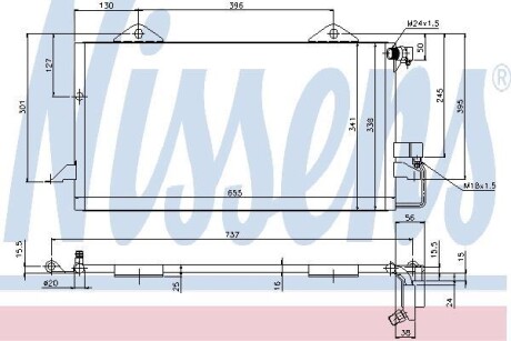 Радіатор кондиціонера NISSENS 94206