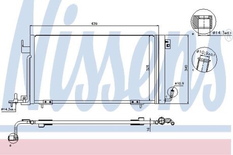 Радіатор кондиціонера NISSENS 94321