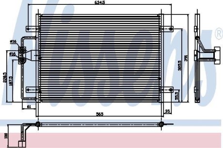 Радіатор кондиціонера NISSENS 94323