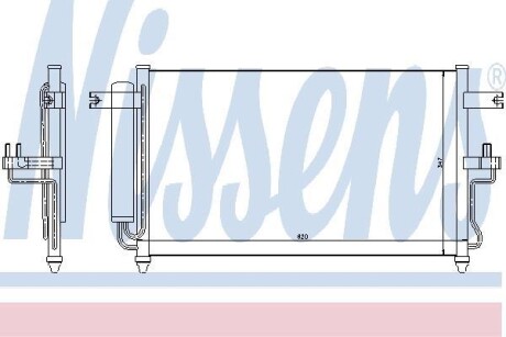 Радіатор кондиціонера NISSENS 94453