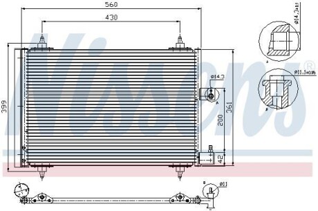 Радіатор кондиціонера NISSENS 94534