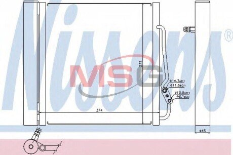 Радіатор кондиціонера SMART NISSENS 94543 (фото 1)