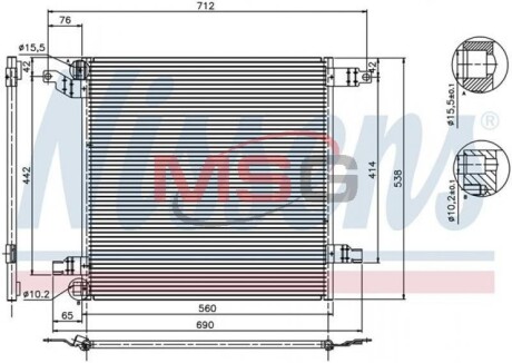 Радіатор кондиціонера First Fit NISSENS 94568