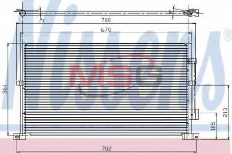 Конденсер кондиціонера NISSENS 94585