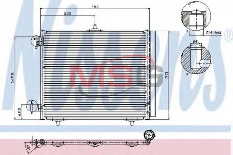 Радiатор кондицiонера NISSENS 94595