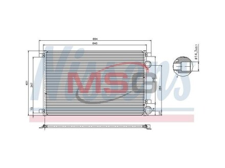 Радiатор кондицiонера NISSENS 94626