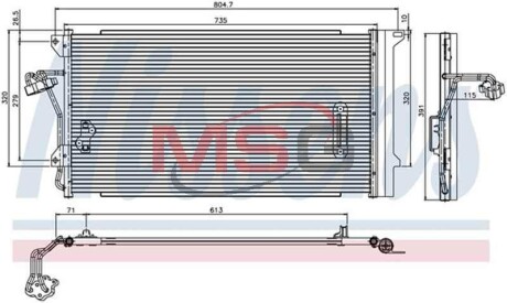 Радiатор кондицiонера NISSENS 94667