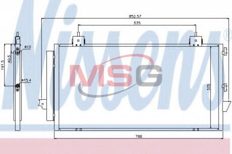 Конденсатор кондиціонера TOYOTA RAV 4 II (00-) NISSENS 94741