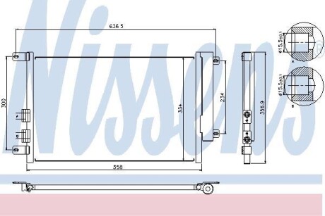 Радіатор кондиціонера NISSENS 94746