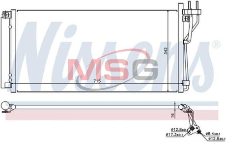 Радiатор кондицiонера NISSENS 94804