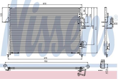 Радіатор кондиціонера NISSENS 94808