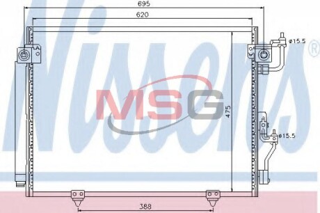 Радiатор кондицiонера NISSENS 94864