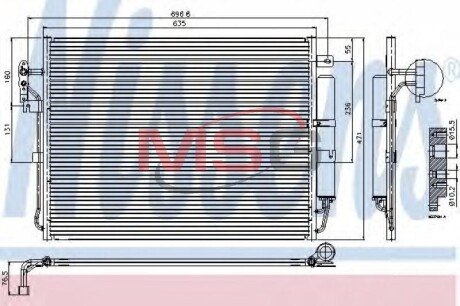 Конденсер кондиціонера NISSENS 94962