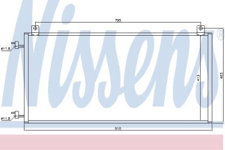 Радіатор кондиціонера NISSENS 94967