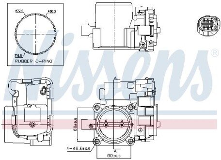 Дросельний вузол VW POLO 09- NISSENS 955054 (фото 1)