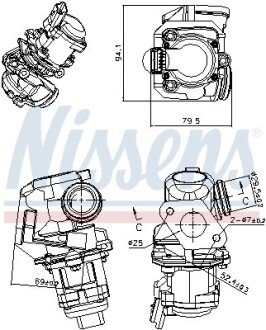 Клапан рециркуляціі ВГ (EGR) First Fit NISSENS 98150