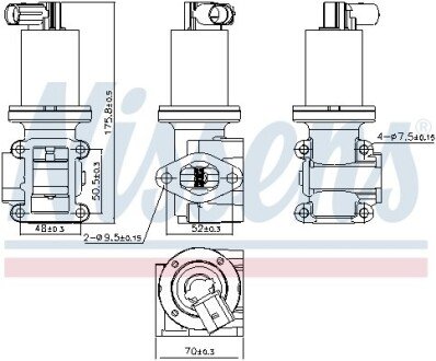 Клапан рециркуляціі ВГ (EGR) First Fit NISSENS 98180 (фото 1)