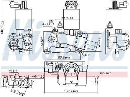 Клапан EGR NISSENS 98227