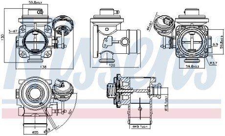 Клапан рециркуляціі ВГ (EGR) First Fit NISSENS 98304