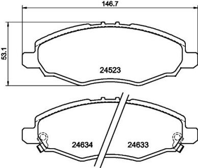 Колодки гальмівні дискові передні Toyota Hilux 2.5 (04-) NISSHINBO NP1057