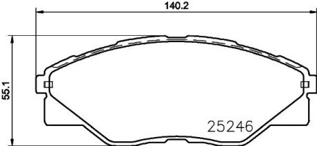 Колодки гальмівні дискові передні Toyota Hilux 2.5 (05-) NISSHINBO NP1061