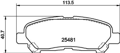 Колодки гальмівні дискові задні Toyota Highlander 2.7, 3.5 (09-) NISSHINBO NP1122 (фото 1)