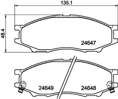 Колодки гальмівні дискові передние Nissan Almera Classic 1.6 (06-) NISSHINBO NP2038