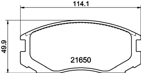 Колодки гальмівні дискові передние Mitsubishi Colt 1.3, 1.5 (00-03)/Daihatsu Terios 1.3, 1.5 (06-) NISSHINBO NP3003