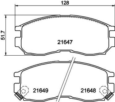 Гальмівні колодки MITSUBISHI Galant/Lancer "F "87-04 NISSHINBO NP3017