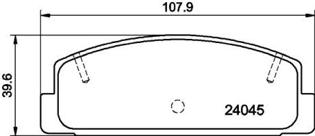 Колодки гальмівні дискові задні Mazda 626 1.8, 2.0 (97-02) NISSHINBO NP5011