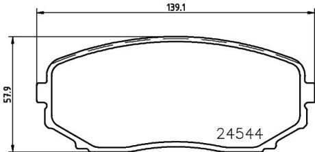 Колодки гальмівні дискові передні Mazda CX-7, CX-9 2.2, 2.3, 3.5, 3.7 (06-) NISSHINBO NP5015