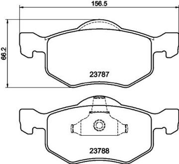 Колодки гальмівні дискові передние Mazda Tribute 2.0, 3.0 (06-08)/Ford KA 1.2, 1.3 (08-) NISSHINBO NP5028