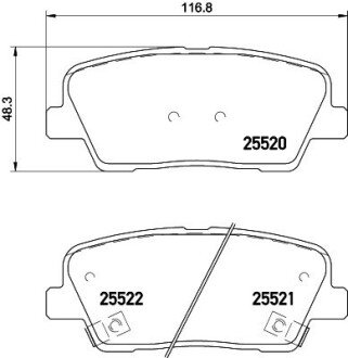 Гальмівні колодки HYUNDAI/KIA Santa Fe/Sorento "R "10>> NISSHINBO NP6042