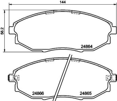 Колодки гальмівні дискові передние Chevrolet Epica 2.0 2.5 (06-) NISSHINBO NP6077