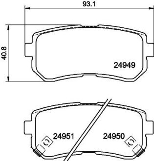 Гальмівні колодки HYUNDAI//KIA i20 \'\'R \'\'05>> NISSHINBO NP6117 (фото 1)