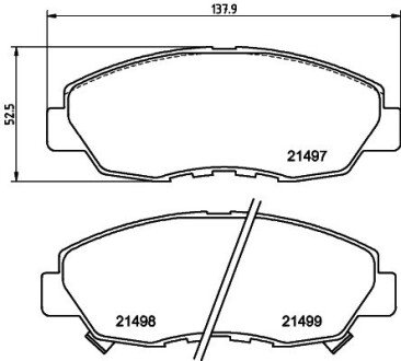 Колодки гальмівні дискові передні Honda Civic VIII 1.7 (05-) NISSHINBO NP8000