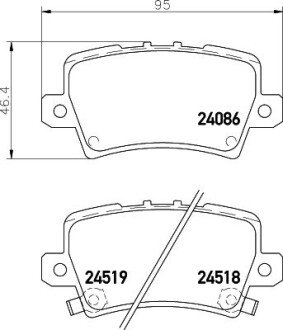 Колодки гальмівні дискові задні Honda Civic VIII 1.4, 1.6, 1.8, 2.0 (05-) NISSHINBO NP8039