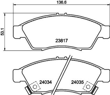 Колодки гальмівні дискові передние Suzuki Leana 1.4 1.6 (02-06) NISSHINBO NP9013