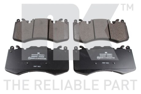 Гальмівні дискові колодки, комплект NK 224036