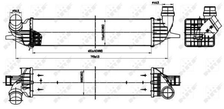 Радіатор інтеркулера Renault Laguna III 2.0DCi 07-15 NRF 30312 (фото 1)