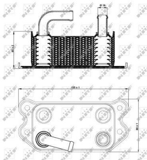 Радіатор масляний Volvo С70 II/S40 II/S80 II/XC 60 I/XC 70 II 2.4D 06-13 NRF 31296