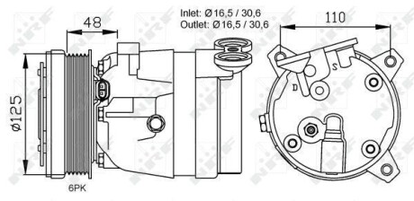 Компресор кондиціонера NRF 32022