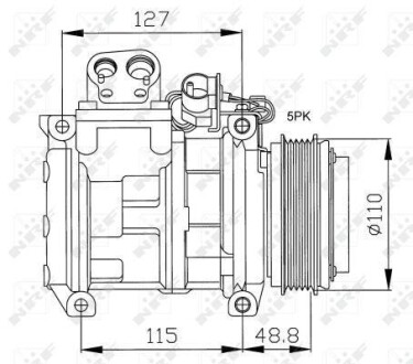 Компресор кондиціонера NRF 32048