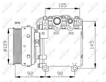 Компресор кондиціонера NRF 32049