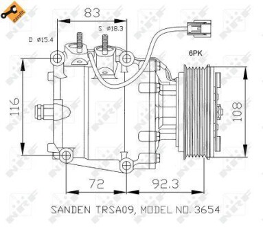 Компресор кондиціонера NRF 32072