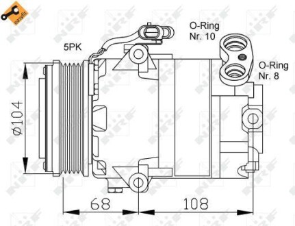 Компресор кондиціонера NRF 32080