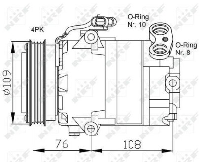 Компресор кондиціонера NRF 32081